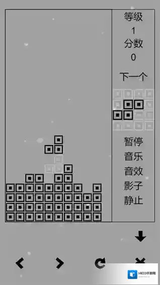 经典俄罗斯方块黑白游戏