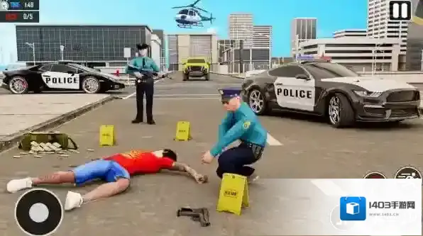 警车特技巨型坡道特技